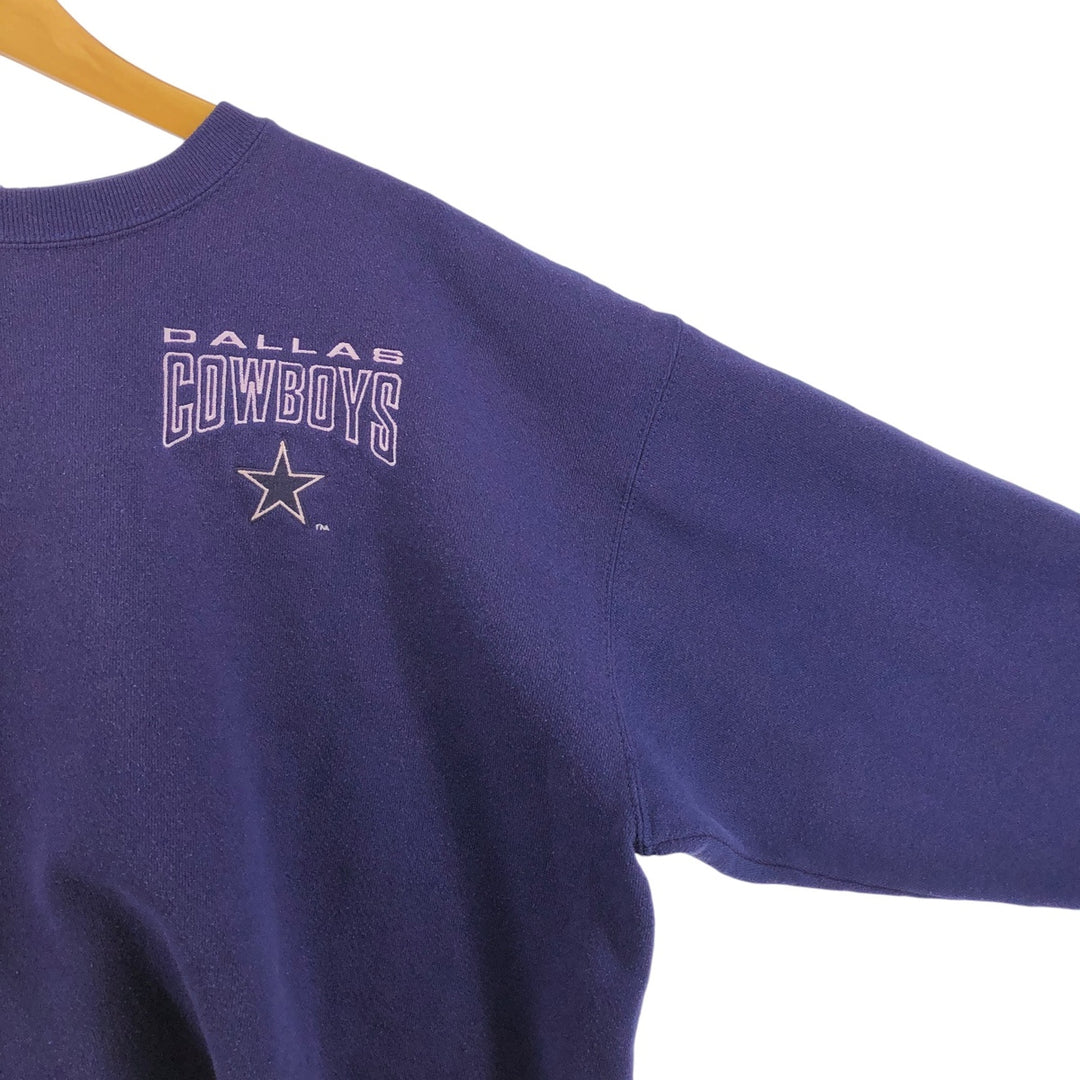 Vintage 90'S Tartex SUPERWEIGHT Dallas Cowboys Logo Sweatshirt, Men's XL cotton purple type Vintage Second Hand