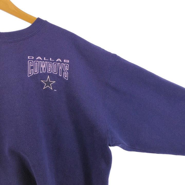 Vintage 90'S Tartex SUPERWEIGHT Dallas Cowboys Logo Sweatshirt, Men's XL cotton purple type Vintage Second Hand