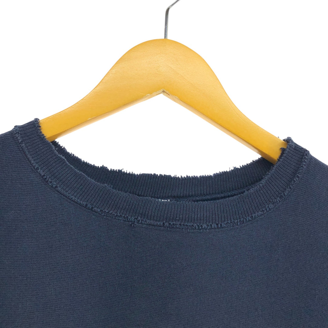 90'S Champion Reverse Weave Embroidered Tag College Sweatshirt Trainer Made in USA Men's XXL Vintage cotton navy blue type Vintage Second Hand