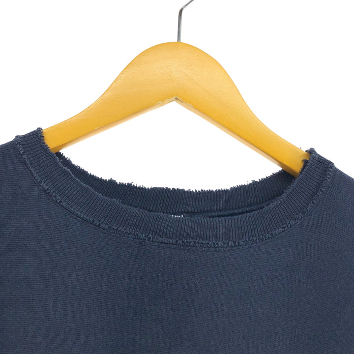 90'S Champion Reverse Weave Embroidered Tag College Sweatshirt Trainer Made in USA Men's XXL Vintage cotton navy blue type Vintage Second Hand