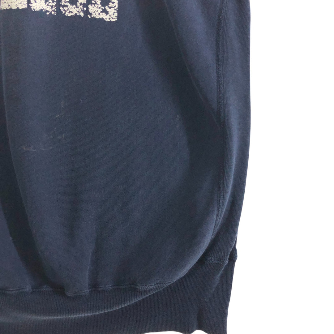 90'S Champion Reverse Weave Embroidered Tag College Sweatshirt Trainer Made in USA Men's XXL Vintage cotton navy blue type Vintage Second Hand