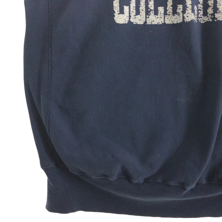 90'S Champion Reverse Weave Embroidered Tag College Sweatshirt Trainer Made in USA Men's XXL Vintage cotton navy blue type Vintage Second Hand
