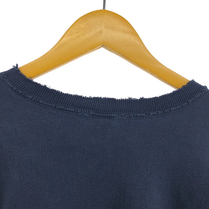 90'S Champion Reverse Weave Embroidered Tag College Sweatshirt Trainer Made in USA Men's XXL Vintage cotton navy blue type Vintage Second Hand