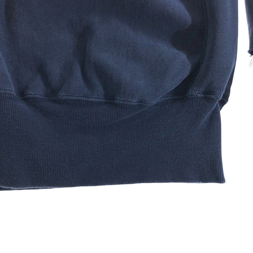 90'S Champion Reverse Weave Embroidered Tag College Sweatshirt Trainer Made in USA Men's XXL Vintage cotton navy blue type Vintage Second Hand