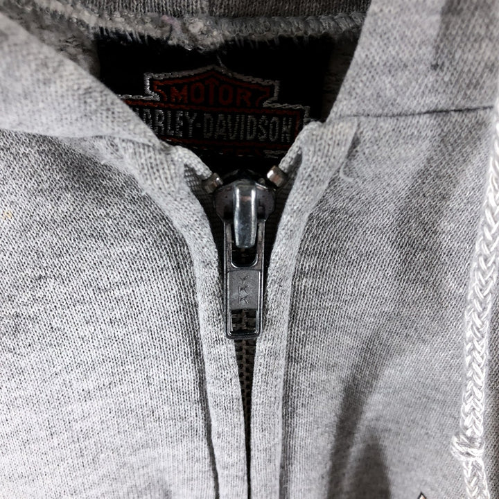 00'S Harley-Davidson Back Print Sweat Full Zip Hoodie Made in USA Men's M cotton gray type Vintage Second Hand