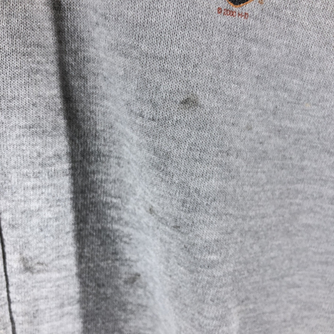 00'S Harley-Davidson Back Print Sweat Full Zip Hoodie Made in USA Men's M cotton gray type Vintage Second Hand