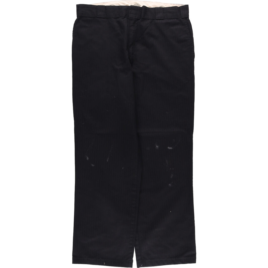 Dickies Work Pants Men's W37 polyester black type Vintage Second Hand