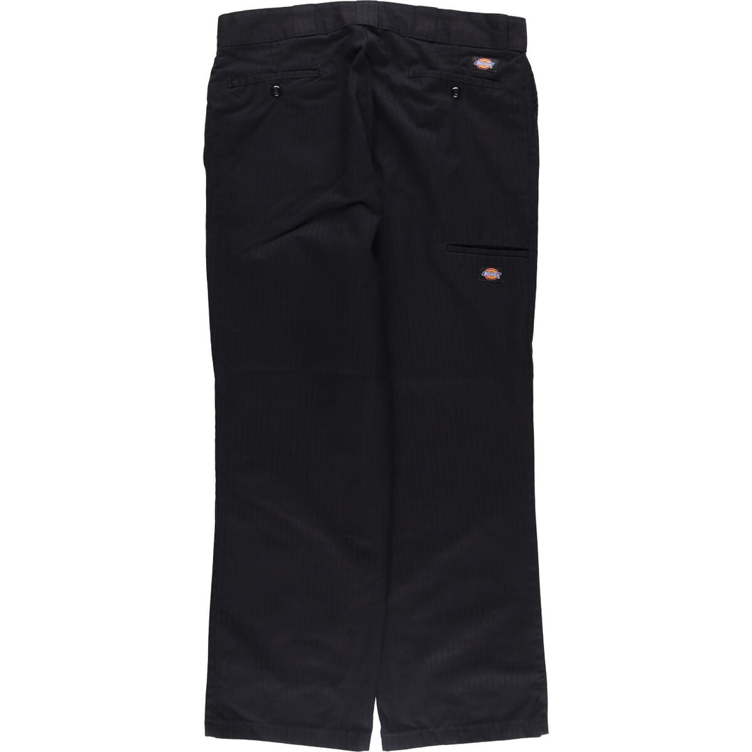 Dickies Work Pants Men's W37 polyester black type Vintage Second Hand