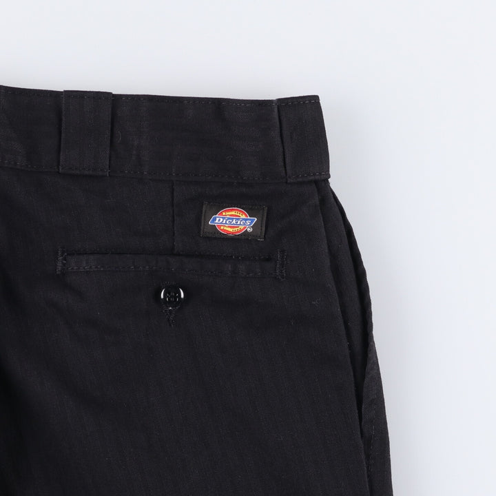 Dickies Work Pants Men's W37 polyester black type Vintage Second Hand