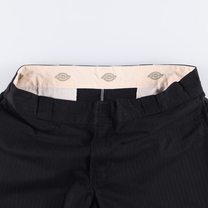 Dickies Work Pants Men's W37 polyester black type Vintage Second Hand