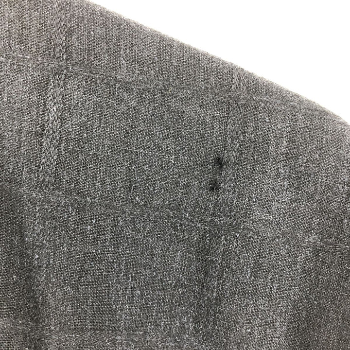 CHERESKIN Short Sleeve Open Collar Rayon x Linen Shirt Box Shirt Men's L Size linen black type Vintage Second Hand