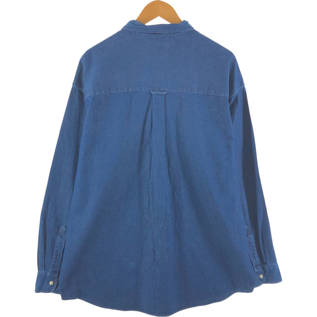 Ralph Lauren CHAPS Long Sleeve Button Down Denim Shirt Men's XL cotton blue type Vintage Second Hand