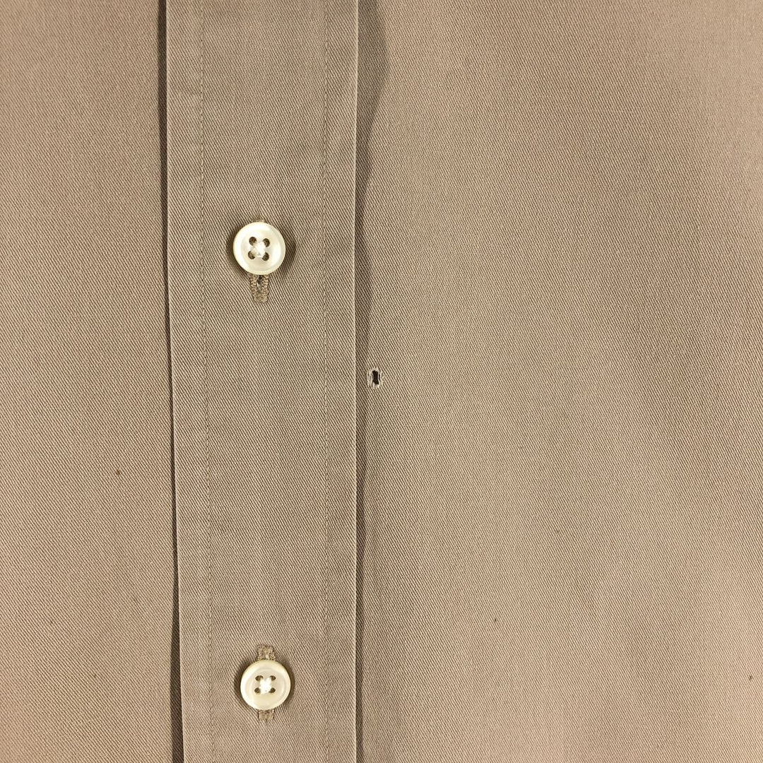 Ralph Lauren Classic Fit Long Sleeve Button Down Shirt, Men's Size L cotton Beige type Vintage Second Hand
