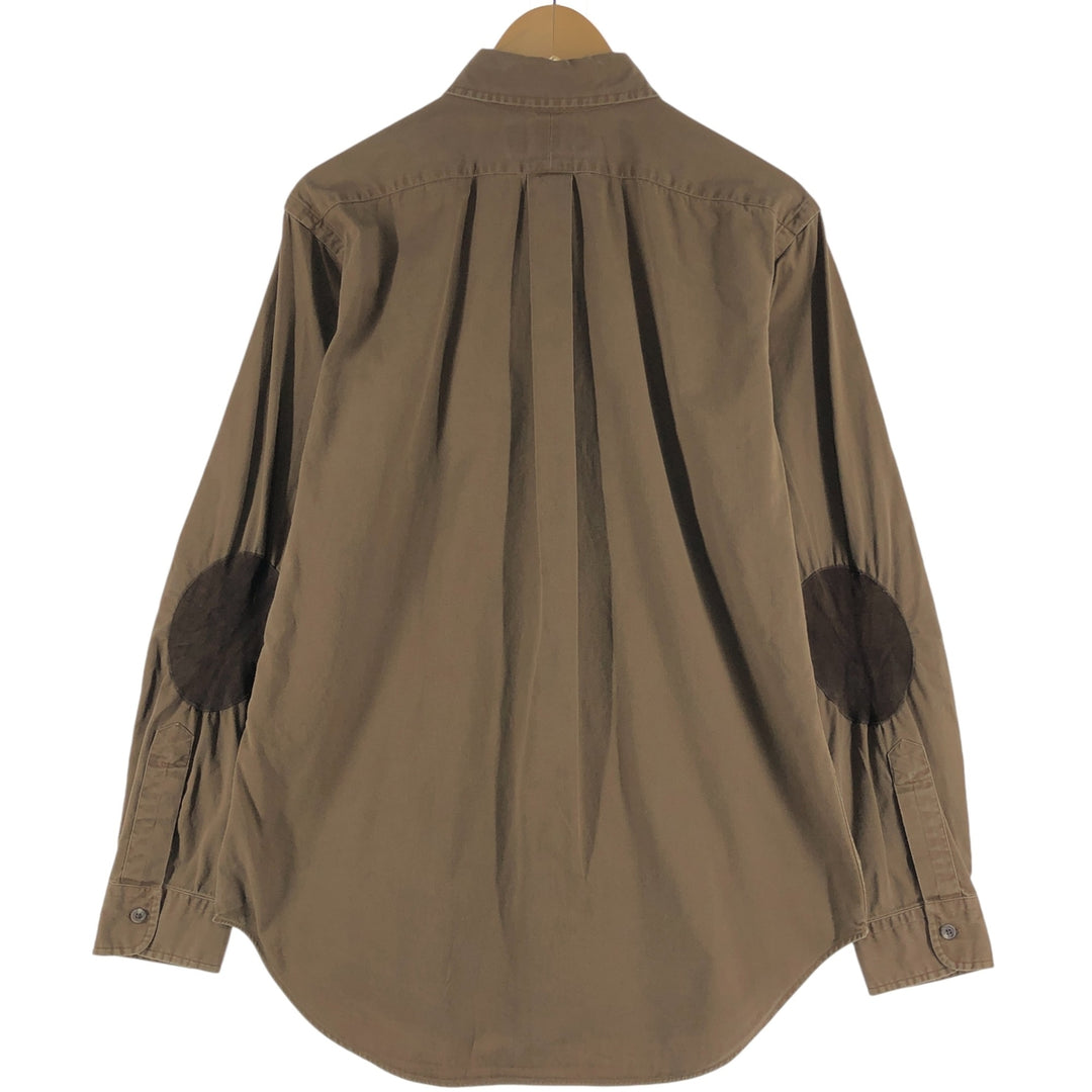 Ralph Lauren Classic Fit long sleeve button down shirt, men's size M cotton brown type Vintage Second Hand