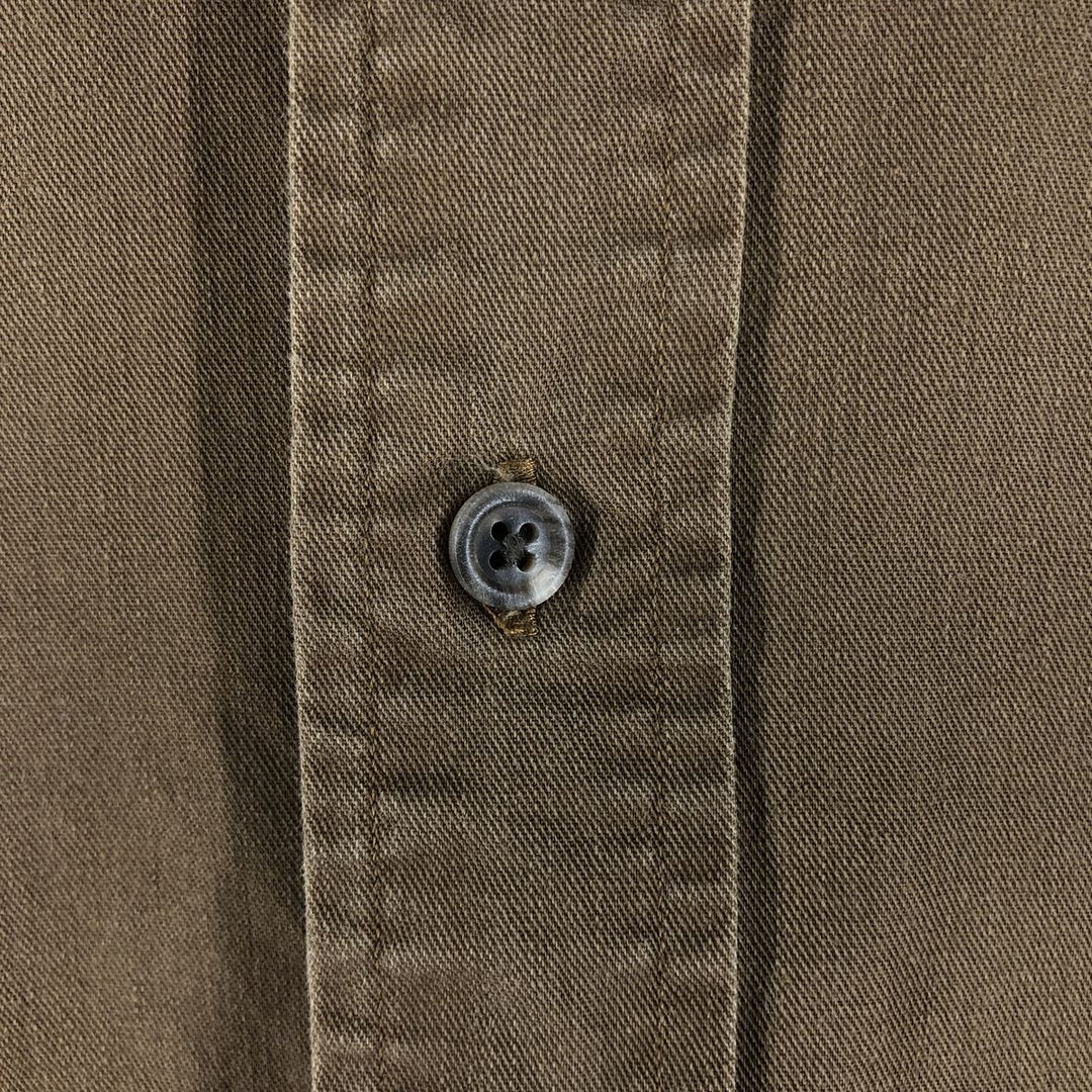Ralph Lauren Classic Fit long sleeve button down shirt, men's size M cotton brown type Vintage Second Hand