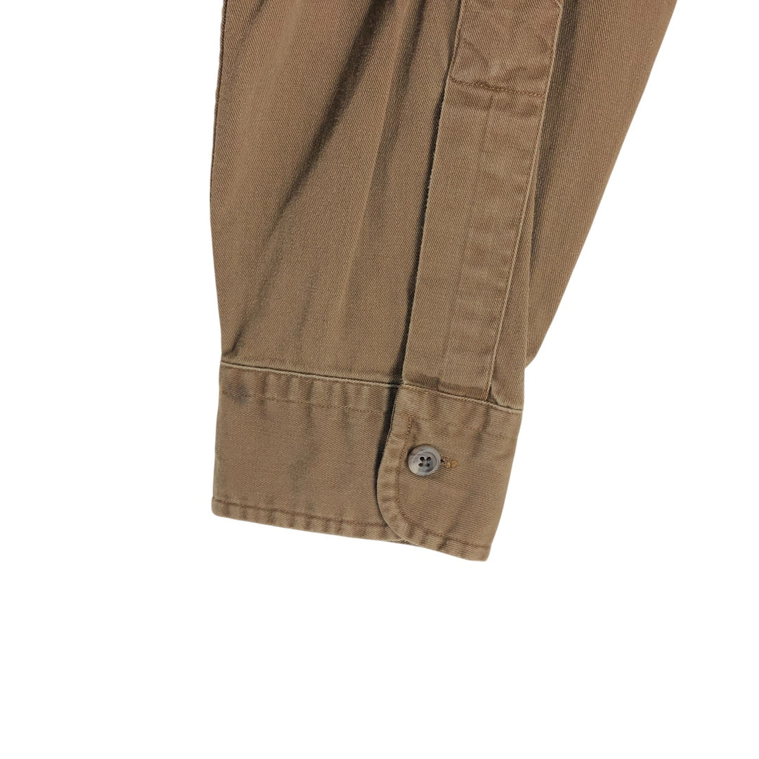 Ralph Lauren Classic Fit long sleeve button down shirt, men's size M cotton brown type Vintage Second Hand