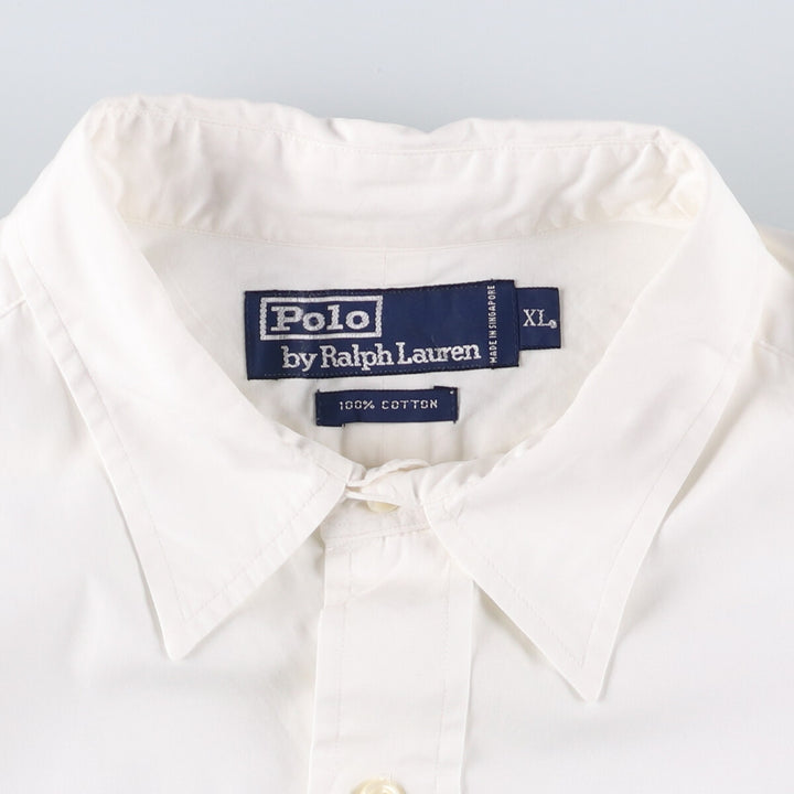 Ralph Lauren POLO by Ralph Lauren long sleeve cotton shirt, men's XL size, vintage cotton white type Vintage Second Hand