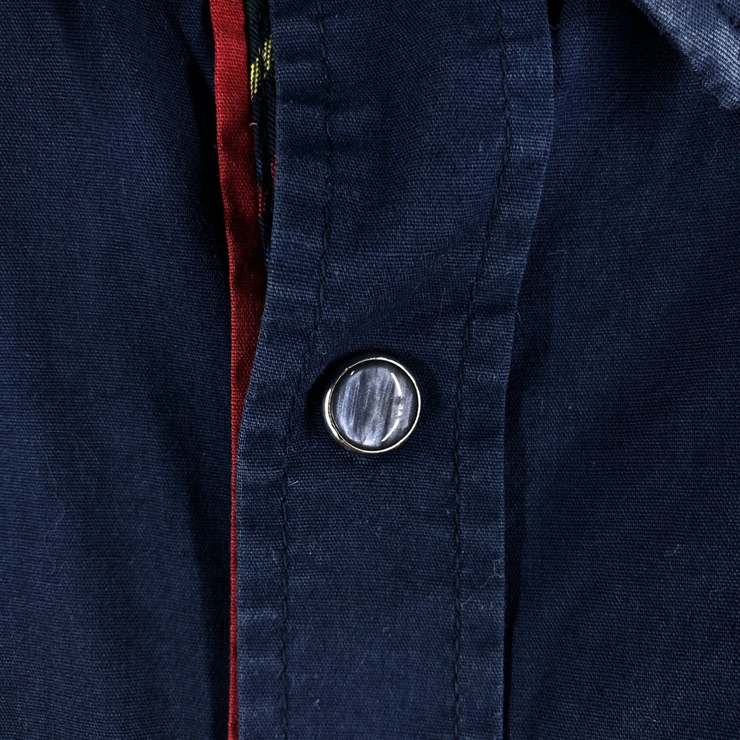 Big size Ralph Lauren POLO by Ralph Lauren long sleeve cotton shirt, men's XXXL equivalent cotton navy blue type Vintage Second Hand