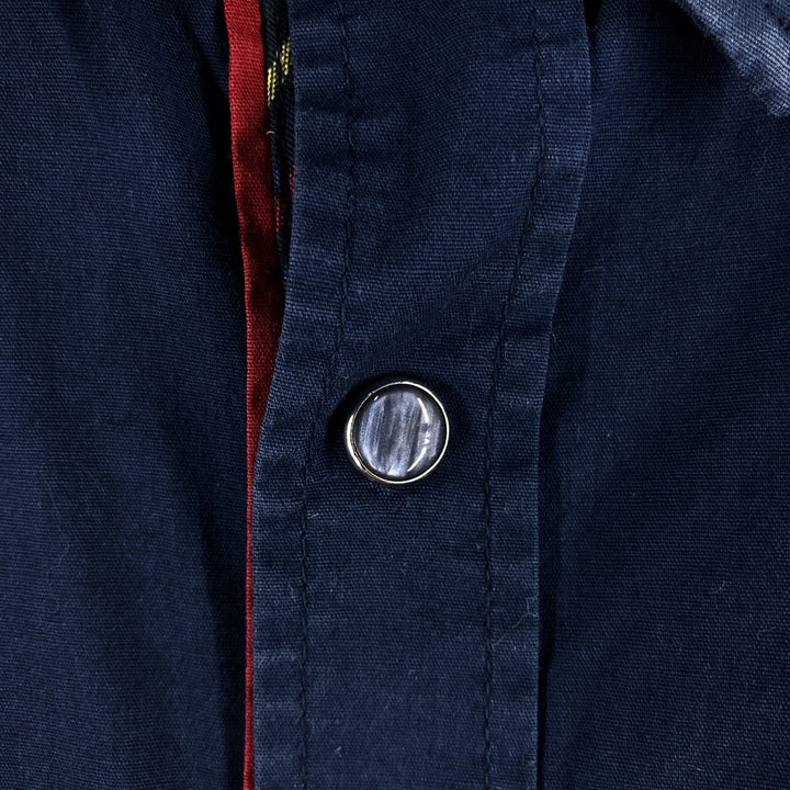 Big size Ralph Lauren POLO by Ralph Lauren long sleeve cotton shirt, men's XXXL equivalent cotton navy blue type Vintage Second Hand