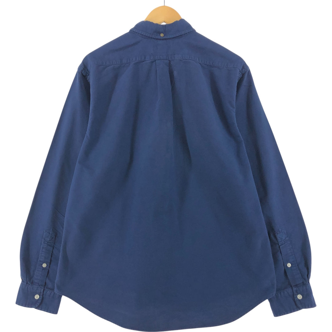 Ralph Lauren POLO RALPH LAUREN Long Sleeve Button Down Shirt Men's XL cotton navy blue type Vintage Second Hand