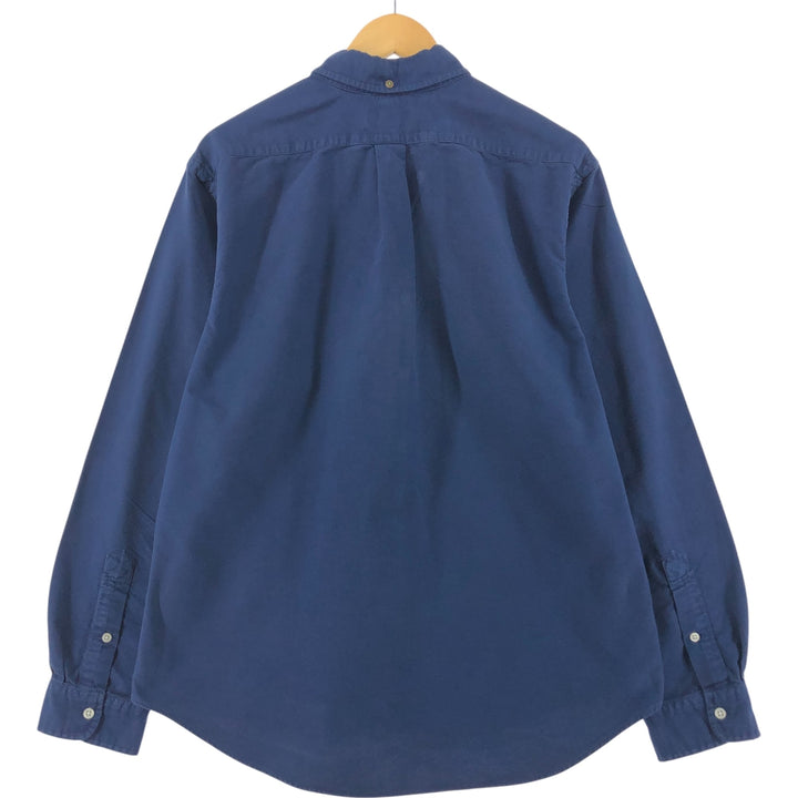 Ralph Lauren POLO RALPH LAUREN Long Sleeve Button Down Shirt Men's XL cotton navy blue type Vintage Second Hand