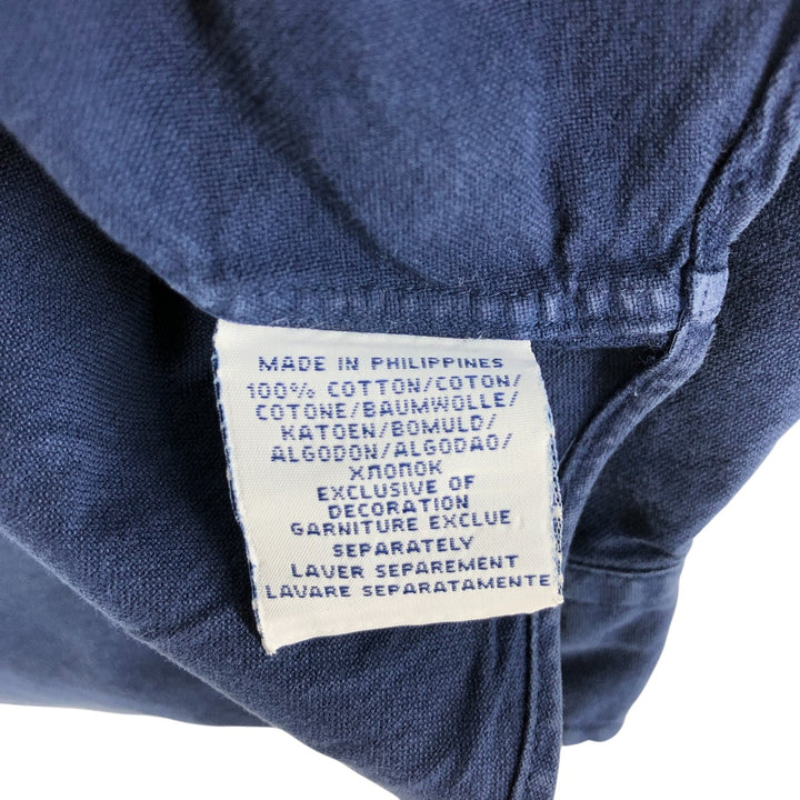 Ralph Lauren POLO RALPH LAUREN Long Sleeve Button Down Shirt Men's XL cotton navy blue type Vintage Second Hand
