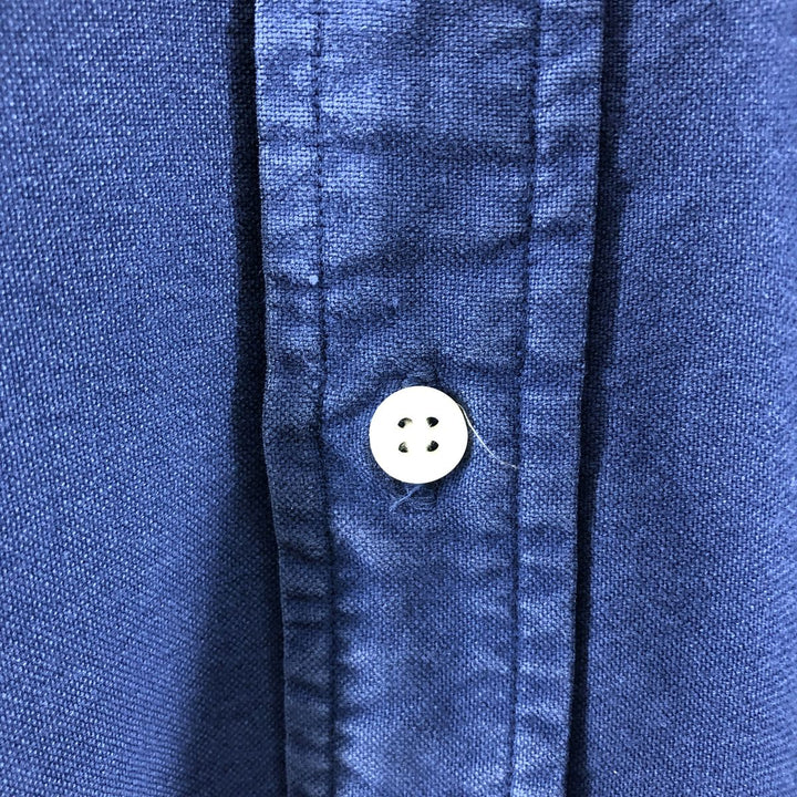 Ralph Lauren POLO RALPH LAUREN Long Sleeve Button Down Shirt Men's XL cotton navy blue type Vintage Second Hand