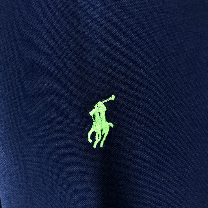 Ralph Lauren POLO RALPH LAUREN Long Sleeve Button Down Shirt Men's XL cotton navy blue type Vintage Second Hand