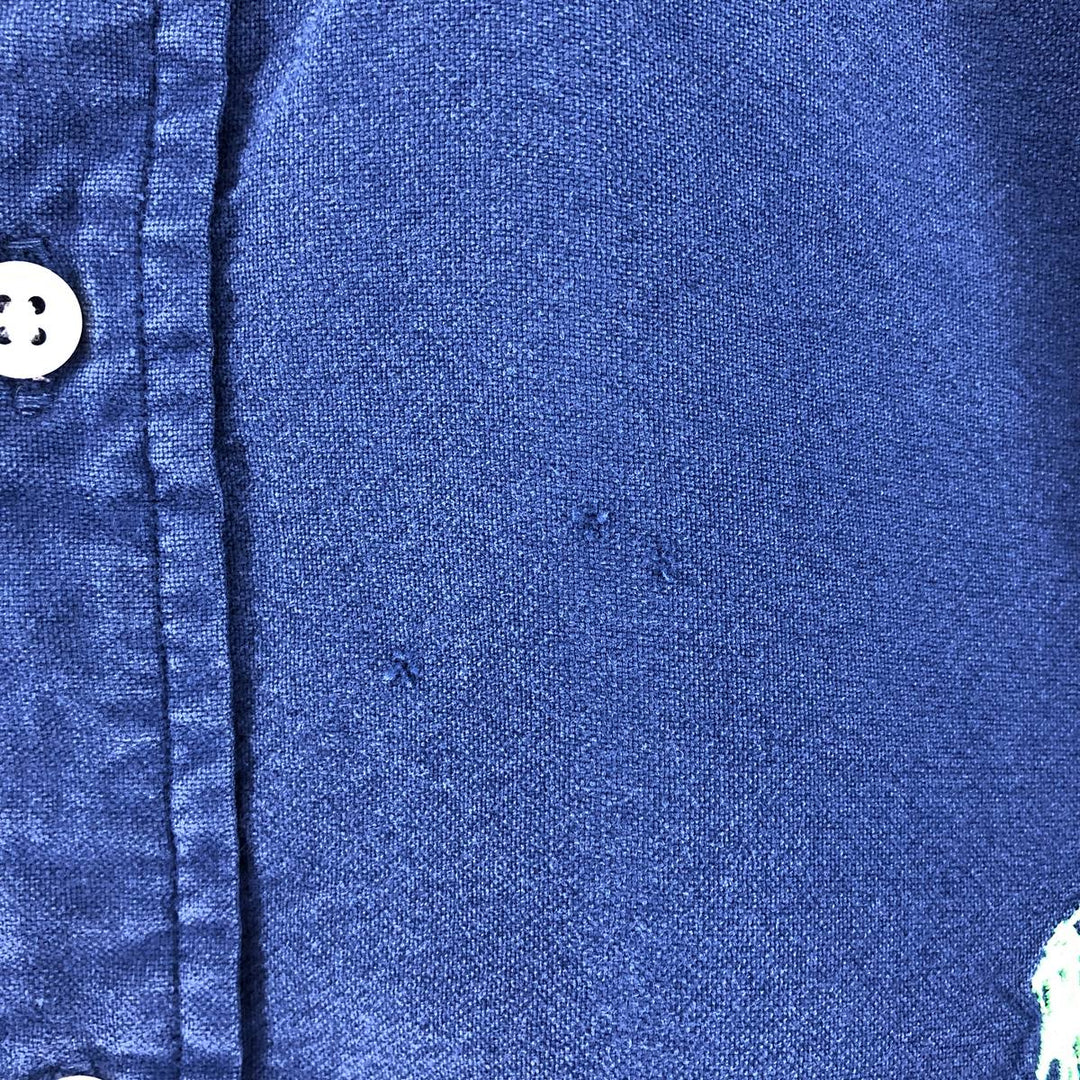 Ralph Lauren POLO RALPH LAUREN Long Sleeve Button Down Shirt Men's XL cotton navy blue type Vintage Second Hand