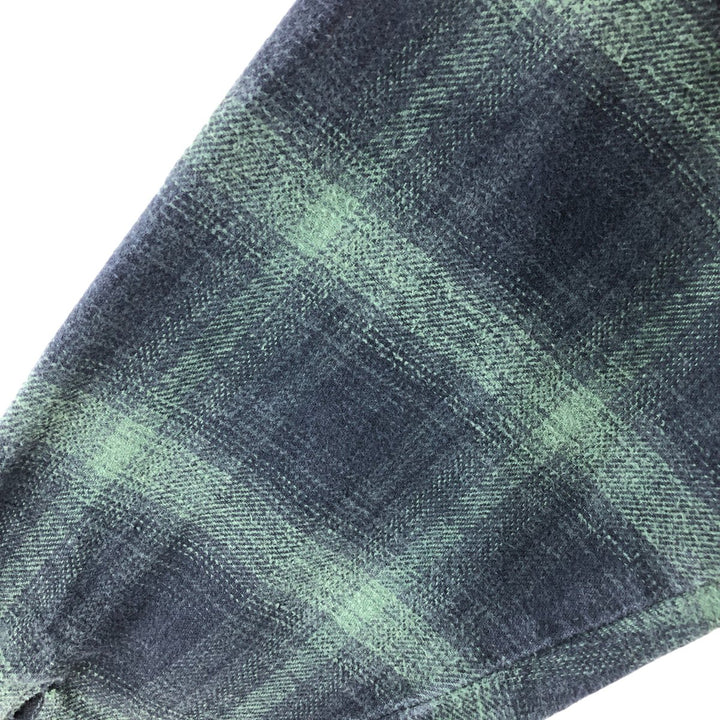 MOOSE CREEK Ombre Check Long Sleeve Flannel Check Shirt, Men's M Size cotton black type Vintage Second Hand