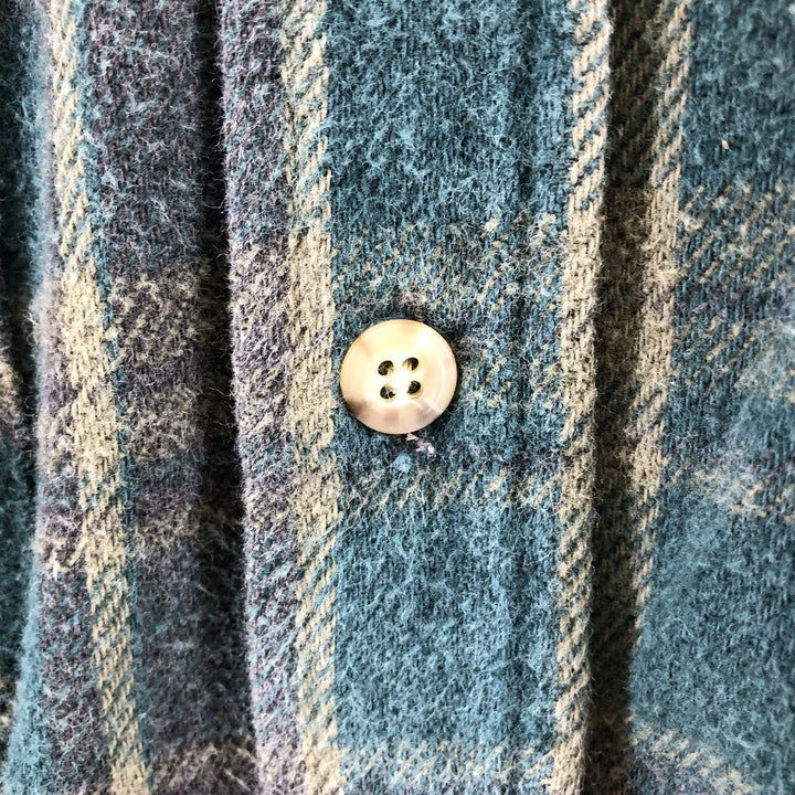 Carhartt RUGGED OUTDOOR WEAR Long Sleeve Flannel Check Shirt Men's XL unclear Green type dark green Vintage Second Hand