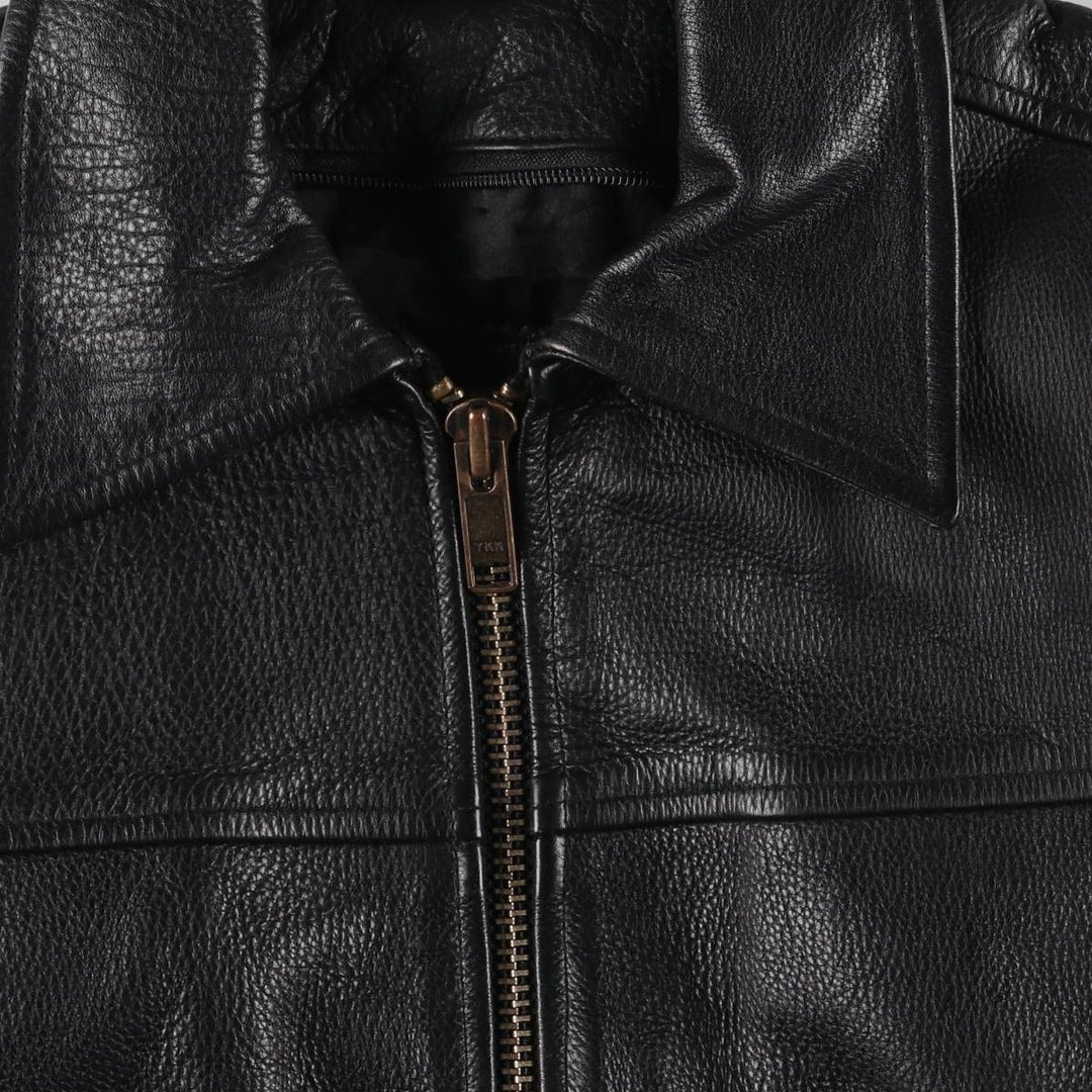 LEATHER NETWORK Leather Jacket for Women (S size) genuine leather black type Vintage Second Hand