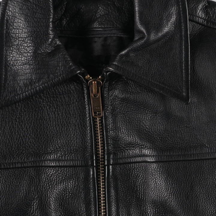 LEATHER NETWORK Leather Jacket for Women (S size) genuine leather black type Vintage Second Hand