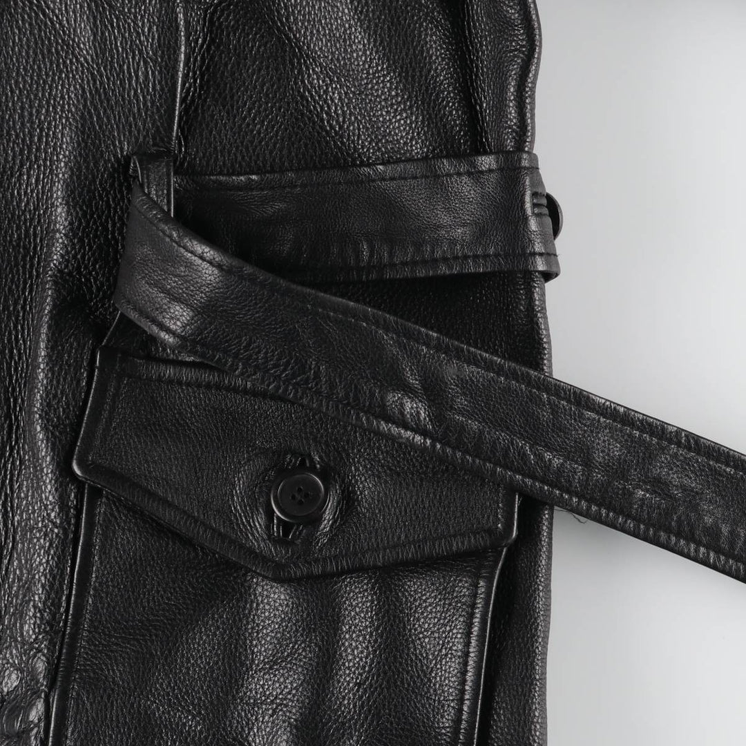 LEATHER NETWORK Leather Jacket for Women (S size) genuine leather black type Vintage Second Hand