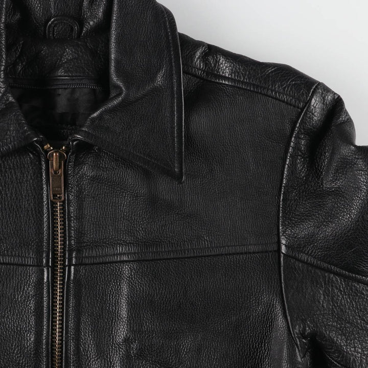 LEATHER NETWORK Leather Jacket for Women (S size) genuine leather black type Vintage Second Hand