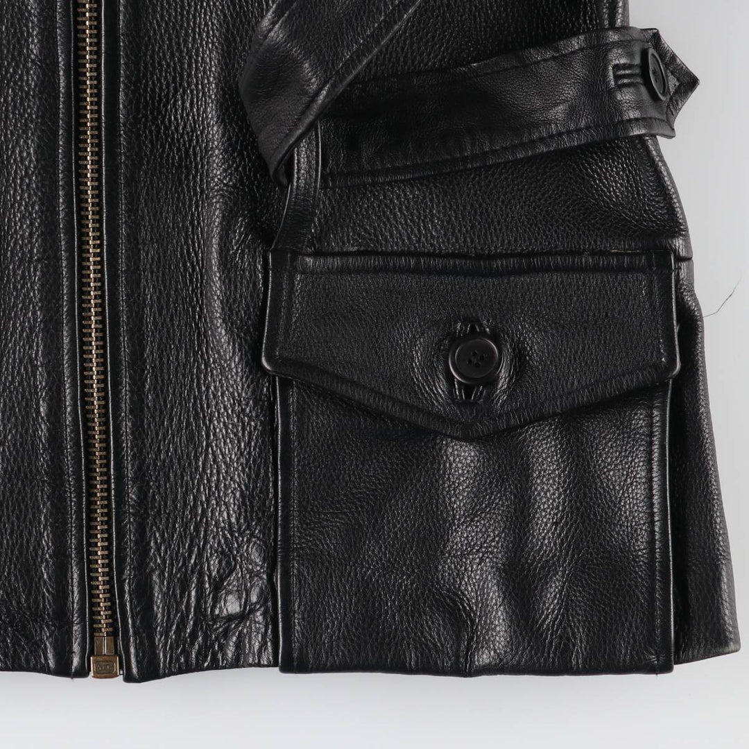 LEATHER NETWORK Leather Jacket for Women (S size) genuine leather black type Vintage Second Hand