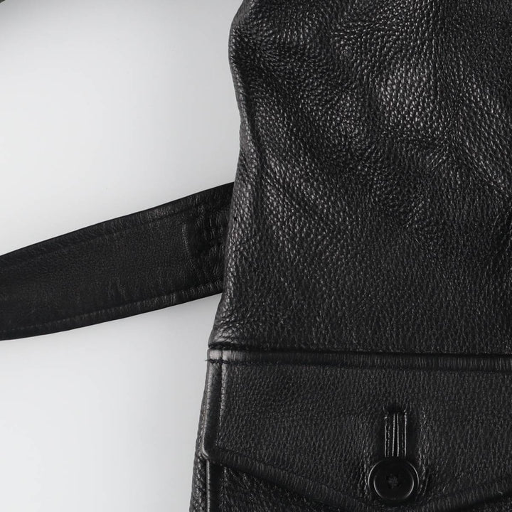 LEATHER NETWORK Leather Jacket for Women (S size) genuine leather black type Vintage Second Hand