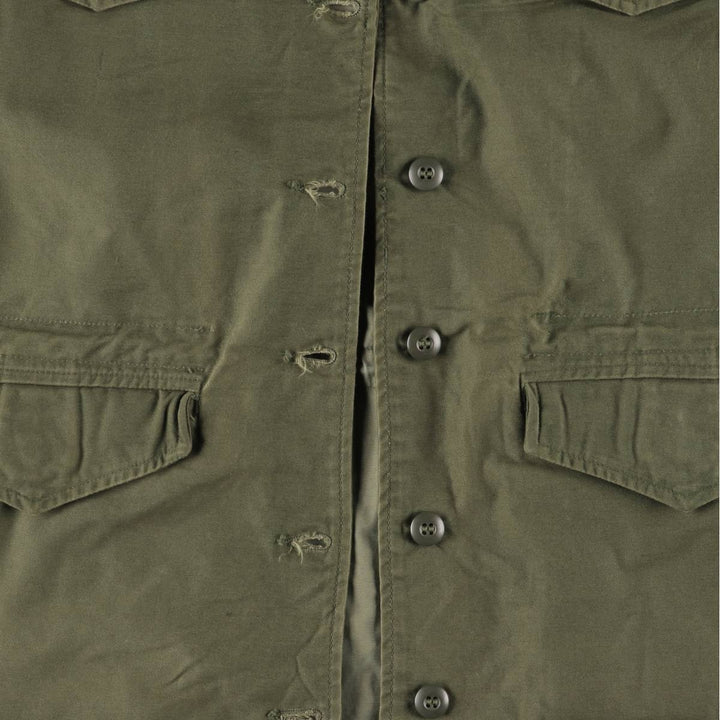 1970'S US Army Military Field Coat, Women's, Size L, Vintage cotton Khaki type sage green Vintage Second Hand
