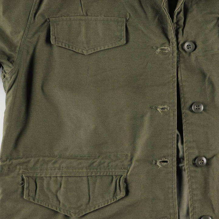 1970'S US Army Military Field Coat, Women's, Size L, Vintage cotton Khaki type sage green Vintage Second Hand