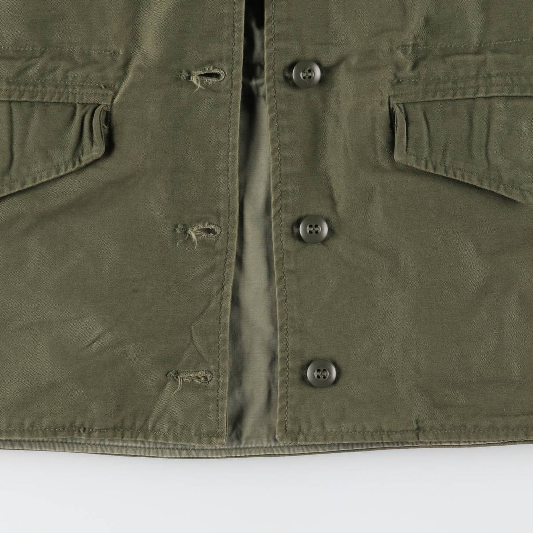 1970'S US Army Military Field Coat, Women's, Size L, Vintage cotton Khaki type sage green Vintage Second Hand