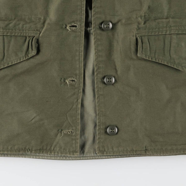 1970'S US Army Military Field Coat, Women's, Size L, Vintage cotton Khaki type sage green Vintage Second Hand