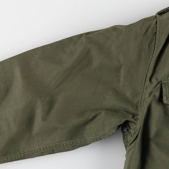 1970'S US Army Military Field Coat, Women's, Size L, Vintage cotton Khaki type sage green Vintage Second Hand