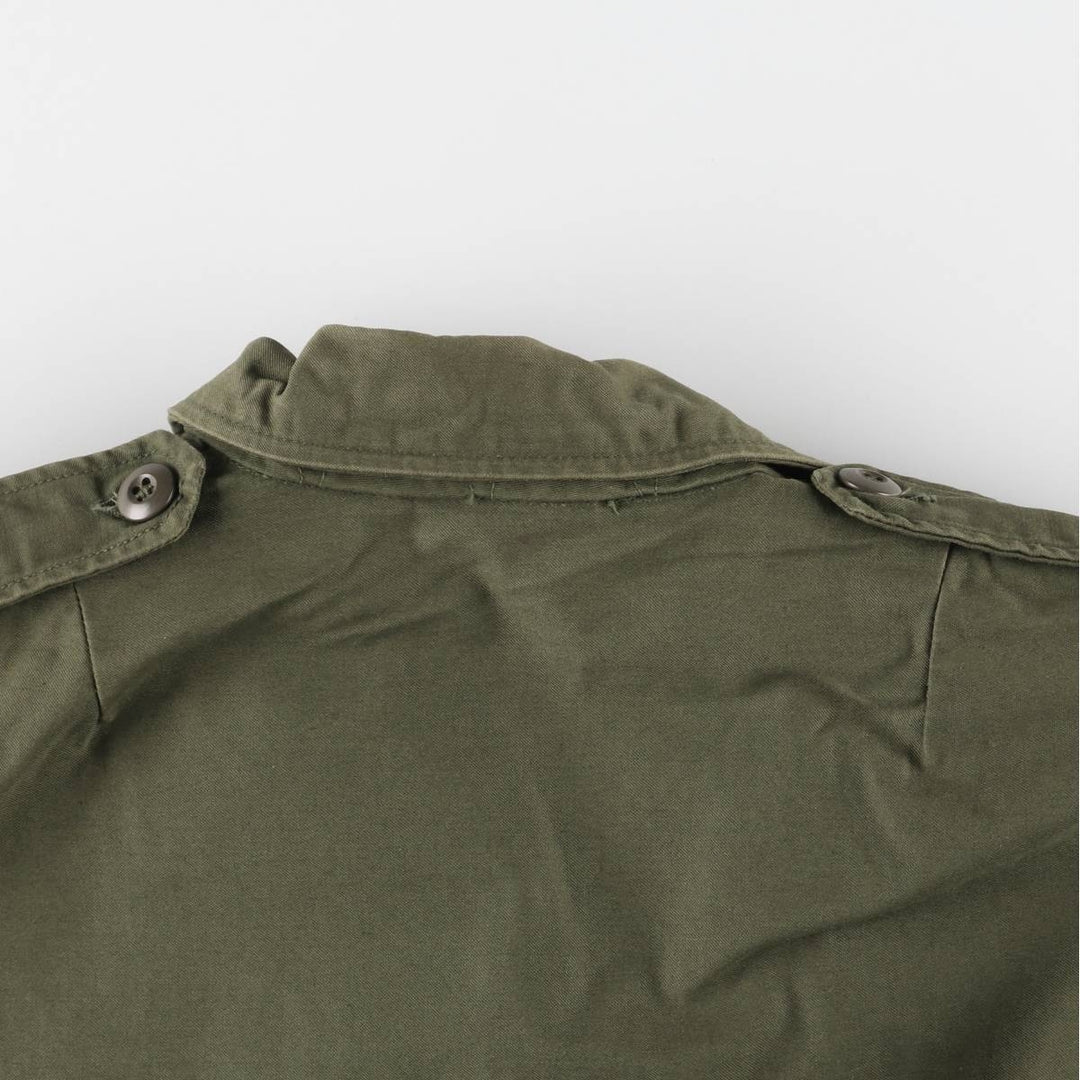 1970'S US Army Military Field Coat, Women's, Size L, Vintage cotton Khaki type sage green Vintage Second Hand