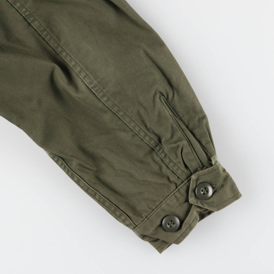 1970'S US Army Military Field Coat, Women's, Size L, Vintage cotton Khaki type sage green Vintage Second Hand