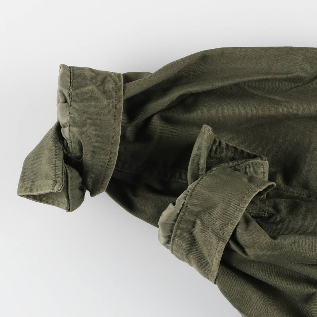 1970'S US Army Military Field Coat, Women's, Size L, Vintage cotton Khaki type sage green Vintage Second Hand