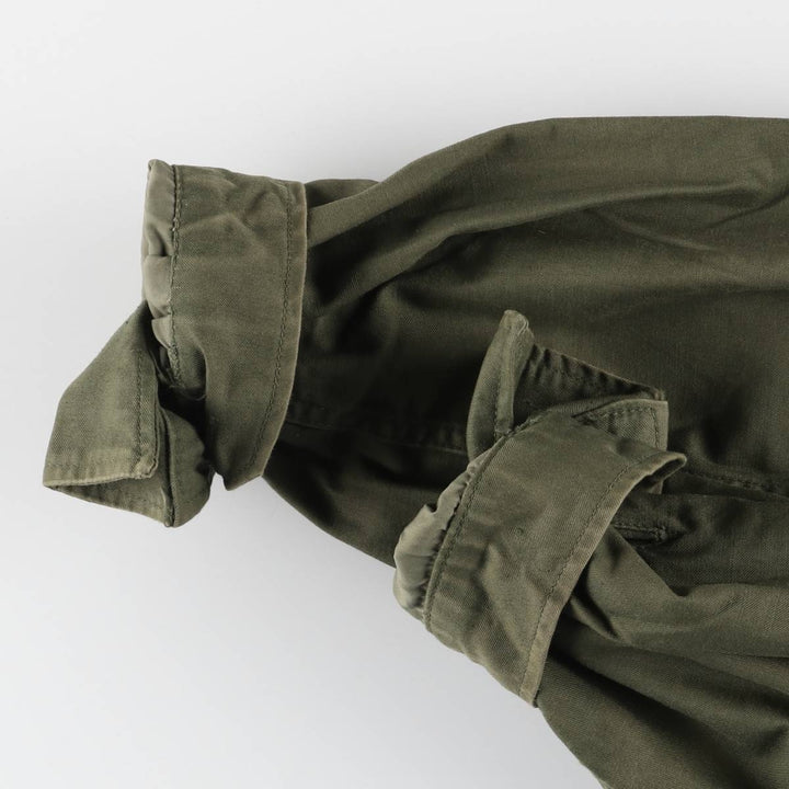 1970'S US Army Military Field Coat, Women's, Size L, Vintage cotton Khaki type sage green Vintage Second Hand