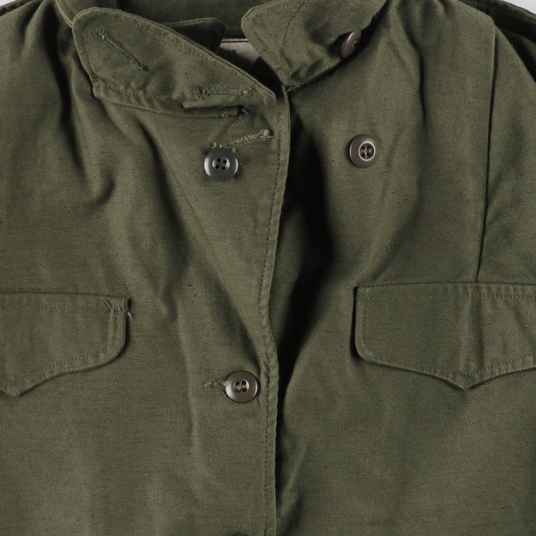 1970'S USARMY Alpha Military Field Coat Made in USA Size 16R Women's L Size Vintage unclear Khaki type sage green Vintage Second Hand