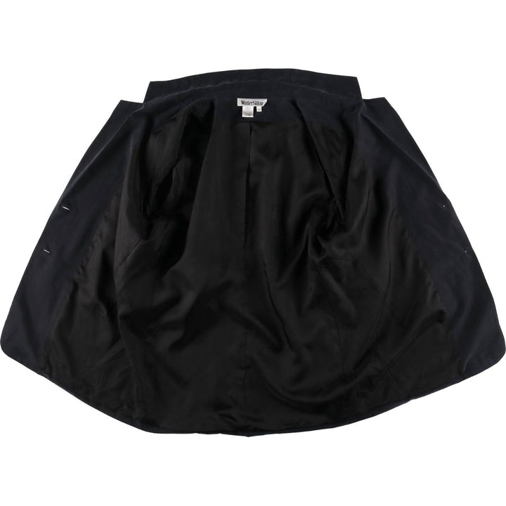 WinterSilks Silk Tailored Jacket for Women (XL size) silk black type Vintage Second Hand