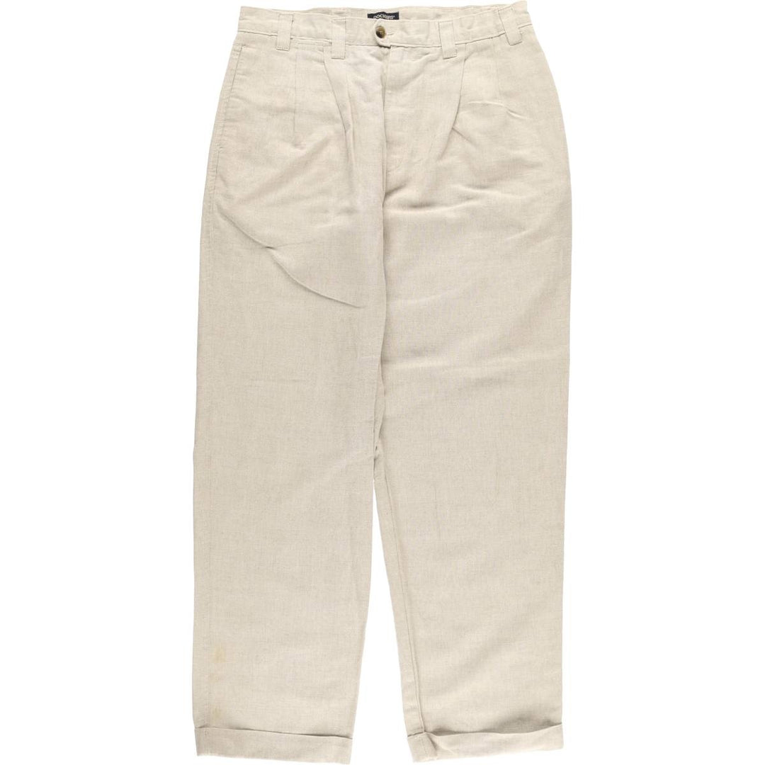 Dockers Khaki LOOSE FIT Two-pleat Slacks Pants for Men, W34 equivalent, Two-pleat unclear Beige type Vintage Second Hand