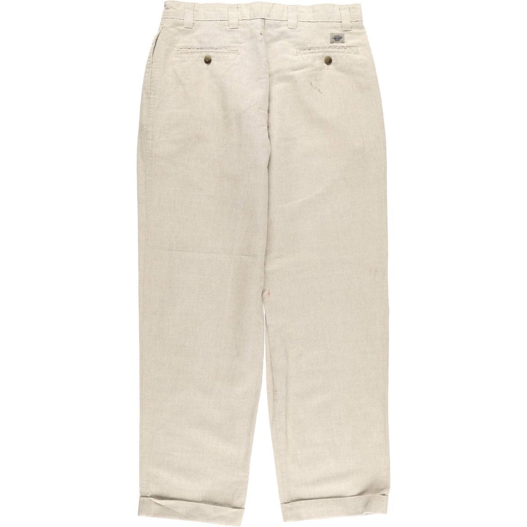 Dockers Khaki LOOSE FIT Two-pleat Slacks Pants for Men, W34 equivalent, Two-pleat unclear Beige type Vintage Second Hand